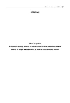 Le stress au quotidien. Particularité dans la pastorale des prêtres