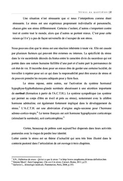 Le stress au quotidien. Particularité dans la pastorale des prêtres