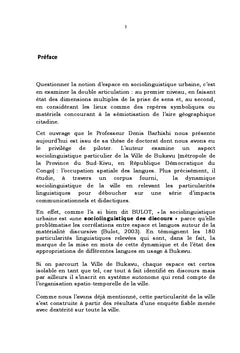 Un aspect sociolinguistique de Bukavu: