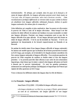 Un aspect sociolinguistique de Bukavu: