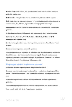 Impacter sa generation autrement selon le contexte biblique