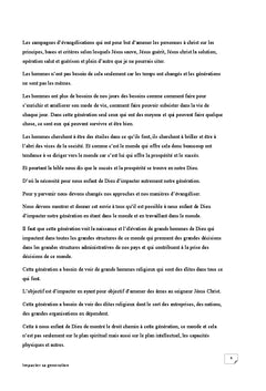 Impacter sa generation autrement selon le contexte biblique