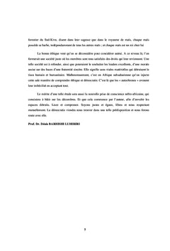 Ethique et democratie en Afrique subsaharienne