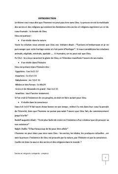 Religions et Sectes comparees