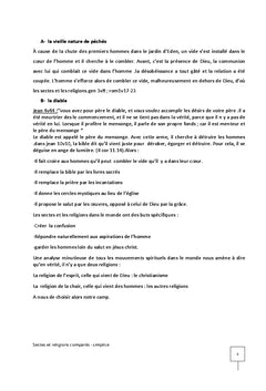 Religions et Sectes comparees