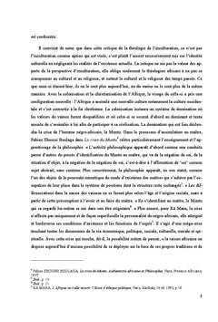 La réception mutuelle entre la sagesse chrétienne et la sagesse négro-africaine