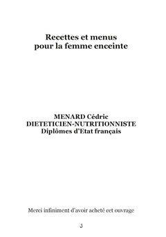 Recettes et menus pour la femme enceinte