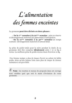 Recettes et menus pour la femme enceinte