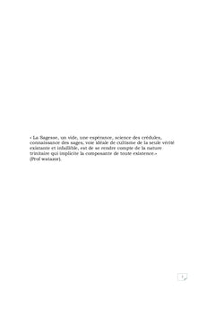 Les Choses Saintes, L'esprit
