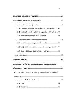 Rôle du Psaume 1 (et 2) comme introduction et synthèse du Psautier
