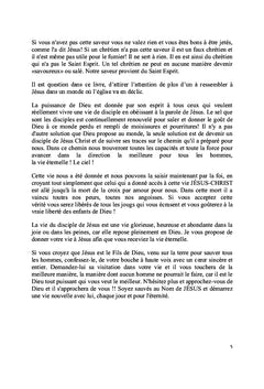 Le vrai disciple de Jesus-Christ