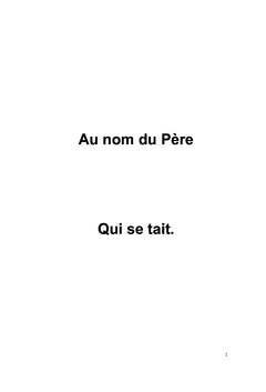 Au nom du père qui se tait