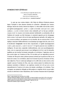 Croire et Comprendre