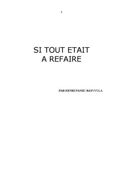 Si tout etait A refaire