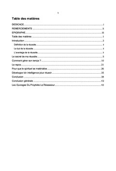 Les secrets de ma réussite