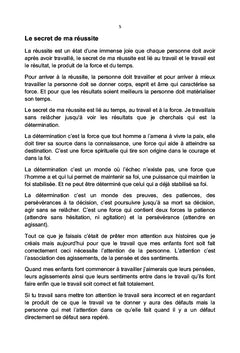Les secrets de ma réussite