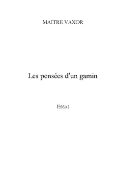Les pensees d'un gamin