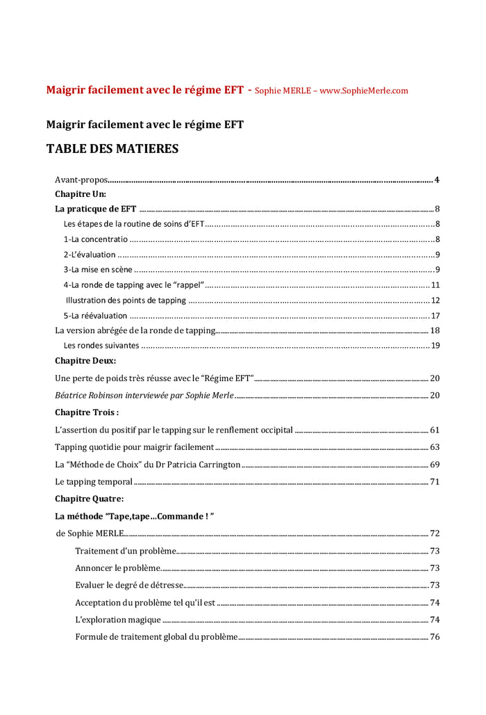 Maigrir facilement avec l'EFT