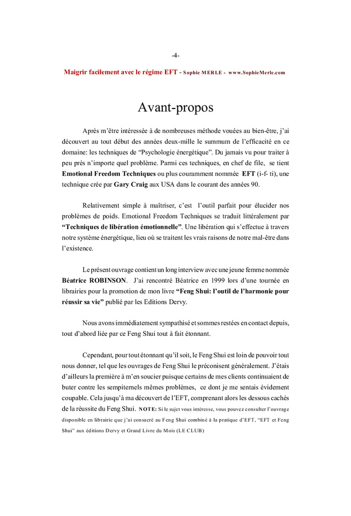 Maigrir facilement avec l'EFT