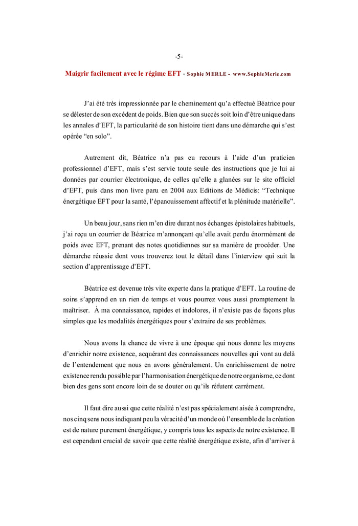 Maigrir facilement avec l'EFT