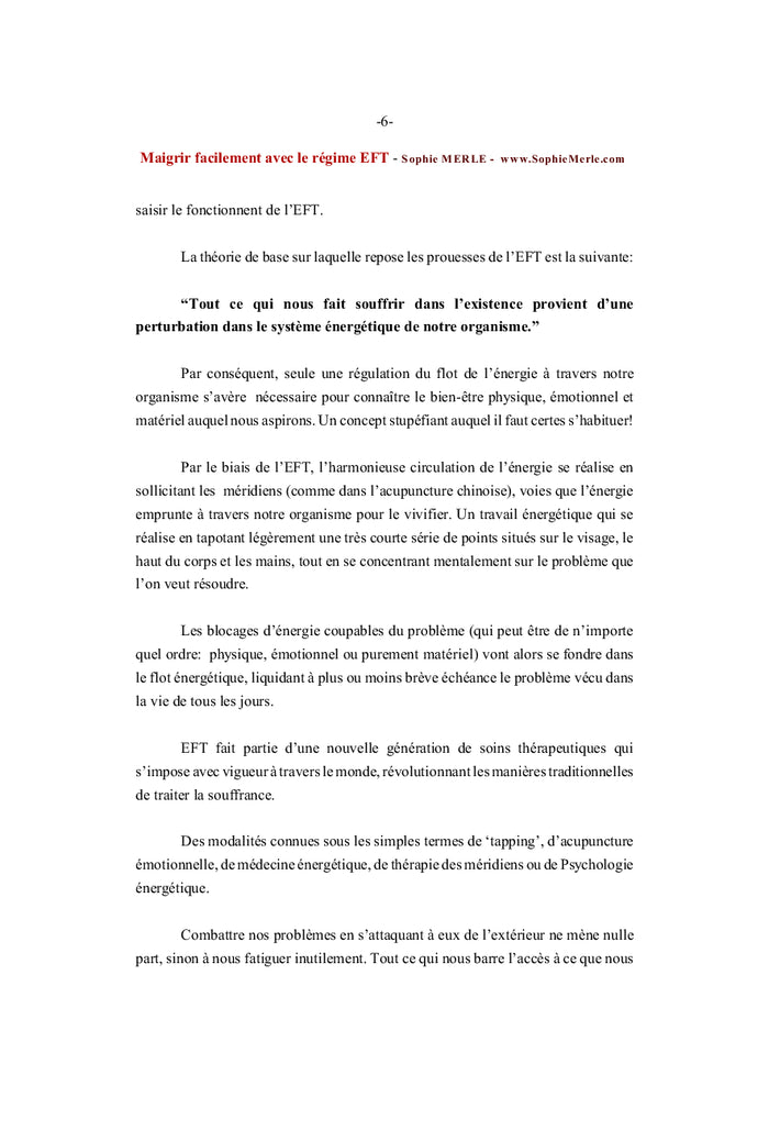 Maigrir facilement avec l'EFT