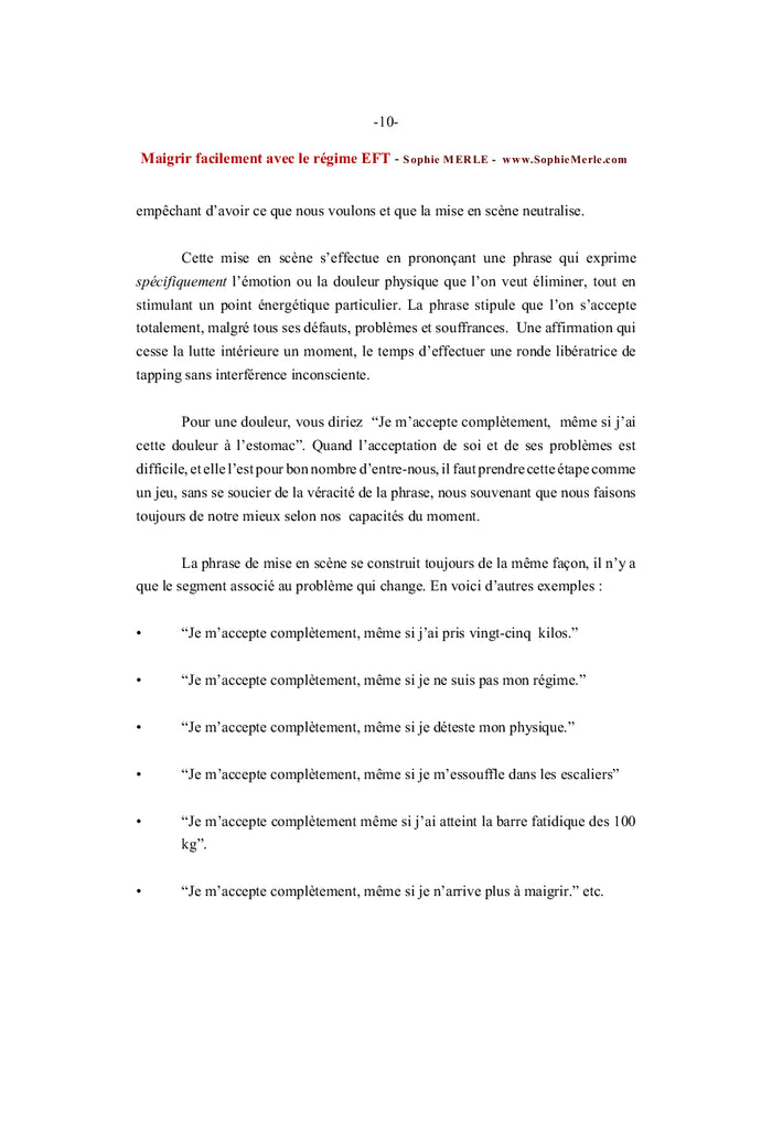 Maigrir facilement avec l'EFT