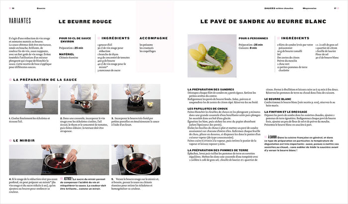 Sauces, Leçons en pas à pas