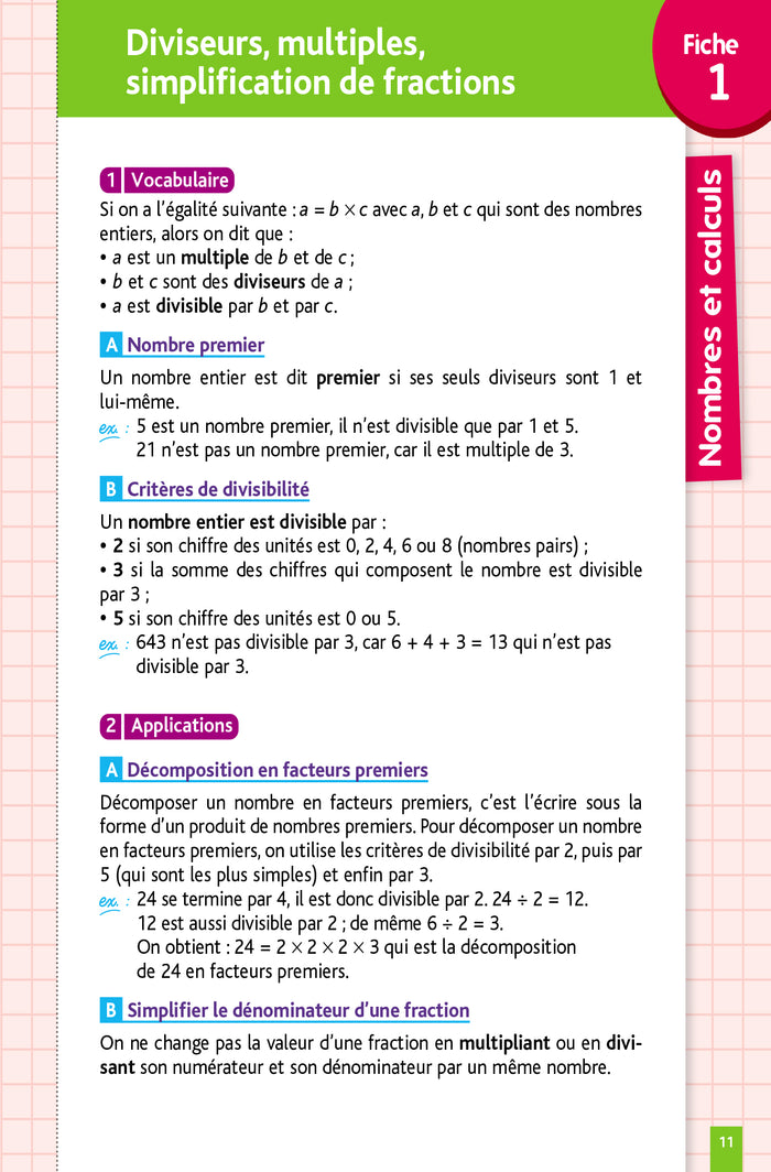 Objectif Brevet - Fiches Maths 3e