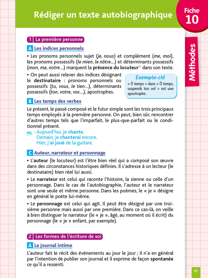 Objectif Brevet - Fiches Français 3e