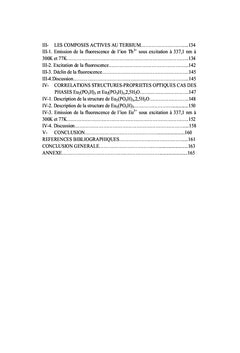 Etude Structurale et Photoluminescence des Phosphites de Terres Rares