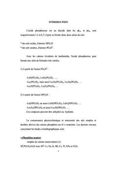 Etude Structurale et Photoluminescence des Phosphites de Terres Rares