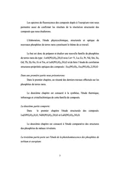 Etude Structurale et Photoluminescence des Phosphites de Terres Rares