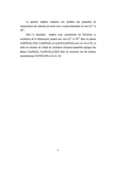 Etude Structurale et Photoluminescence des Phosphites de Terres Rares
