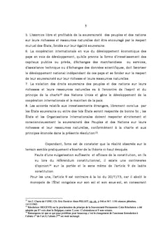 De la Souverainete Permanente de la RDC sur ses resources naturelles