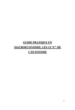 Guide pratique en macroéconomie