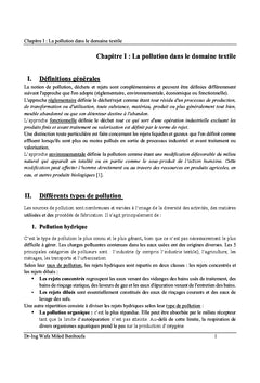 Le nécessaire pour traiter un rejet textile