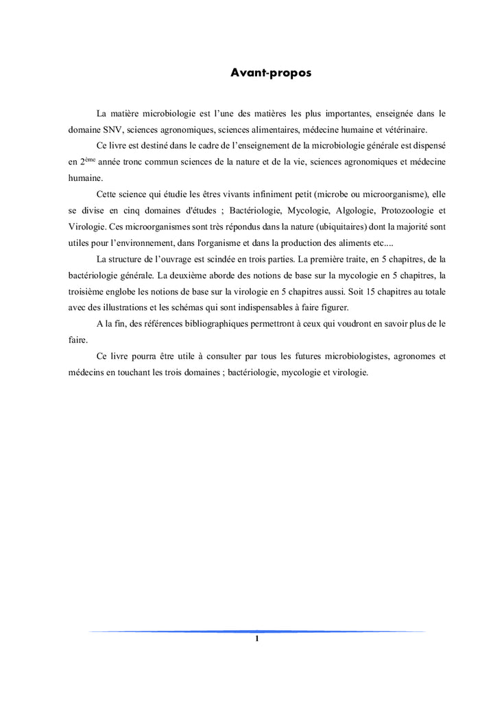 Microbiologie Fondamentale