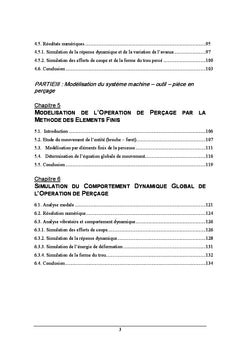Dynamique non linéaire de l'opération de perçage