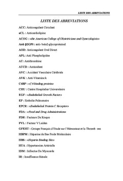 Evaluation des demandes du bilan de thrombophilie au Sud Tunisien