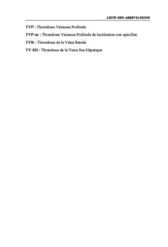 Evaluation des demandes du bilan de thrombophilie au Sud Tunisien