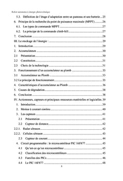 Robot autonome à énergie photovoltaïque