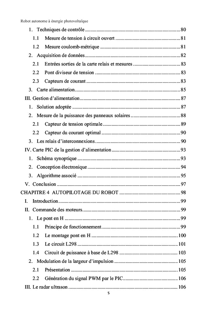 Robot autonome à énergie photovoltaïque