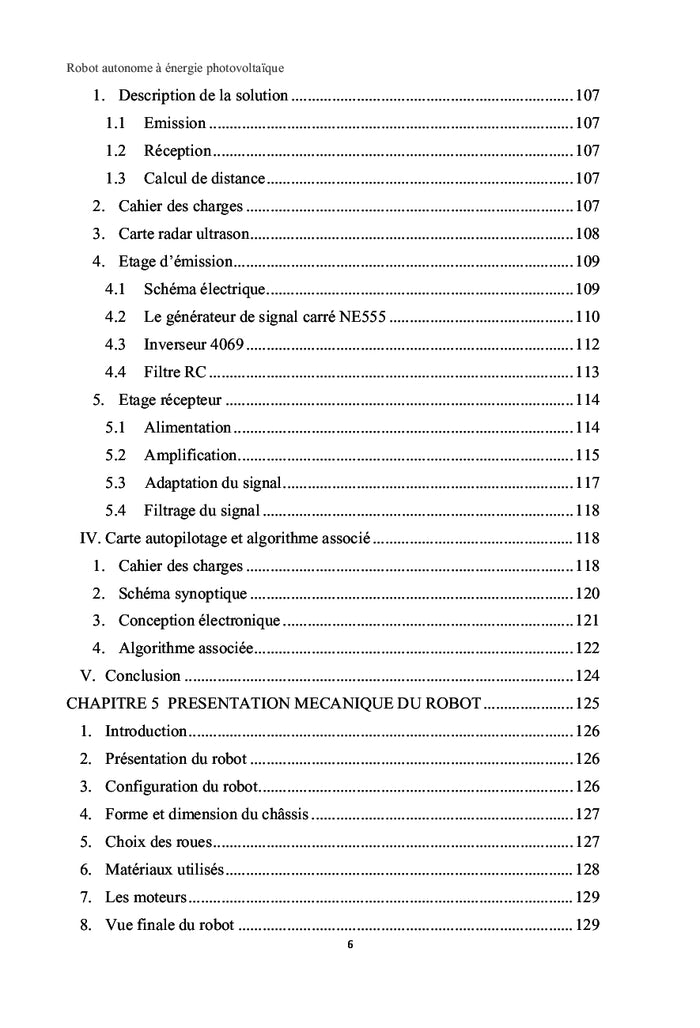 Robot autonome à énergie photovoltaïque