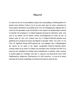 Cancer du sein : génétique, facteurs de risques et étiologie virale