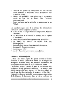 L'entrepreneuriat au Tchad