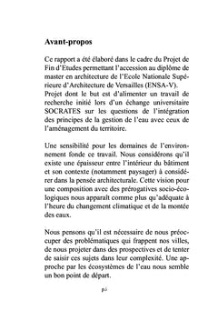 Synergies entre conception urbaine et gestion de l'eau