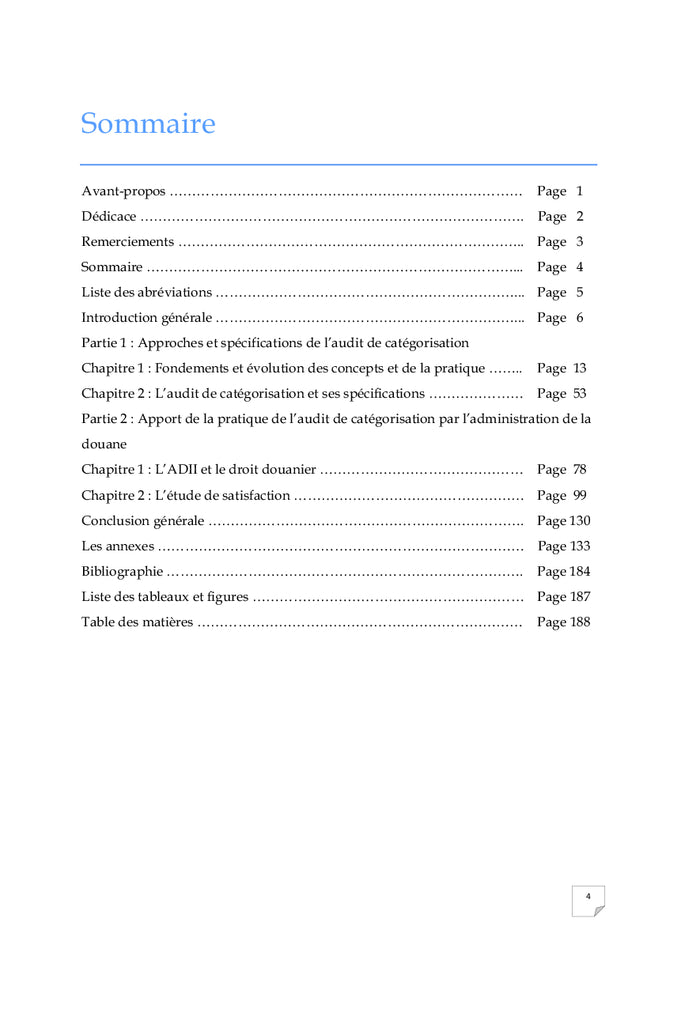Audit de Catégorisation en Douane - Cas de la Direction Régionale Nord Ouest de l'ADII - Maroc