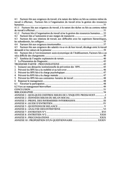 La prevention des risques psychosociaux.