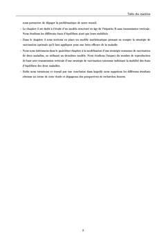 Modelisation et Simulation Numeriques de l'Hepatite B