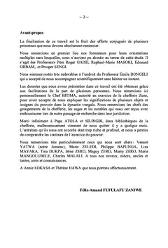 Pouvoir traditionnel à l épreuve de la légitimité en rd congo